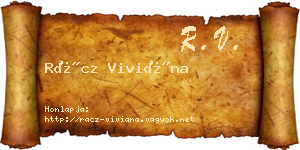 Rácz Viviána névjegykártya